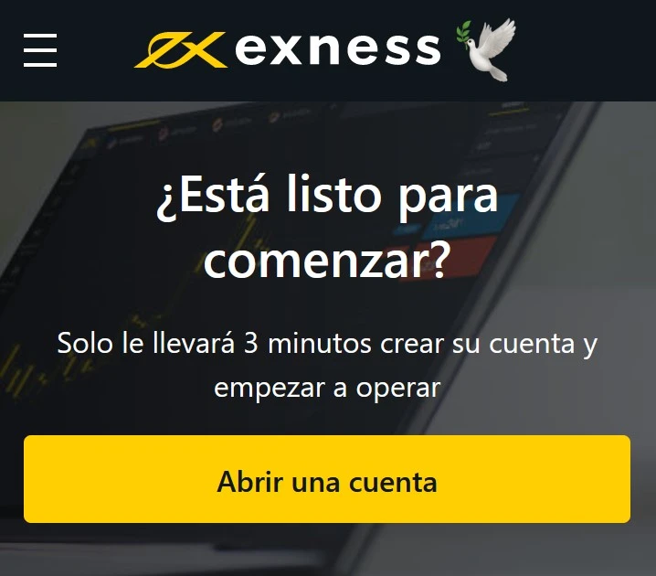Exness Registro - Abrir cuenta de operaciones.