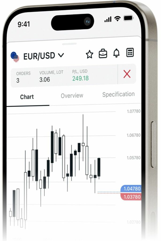 Téléchargez l'application Exness Trader pour iPhone