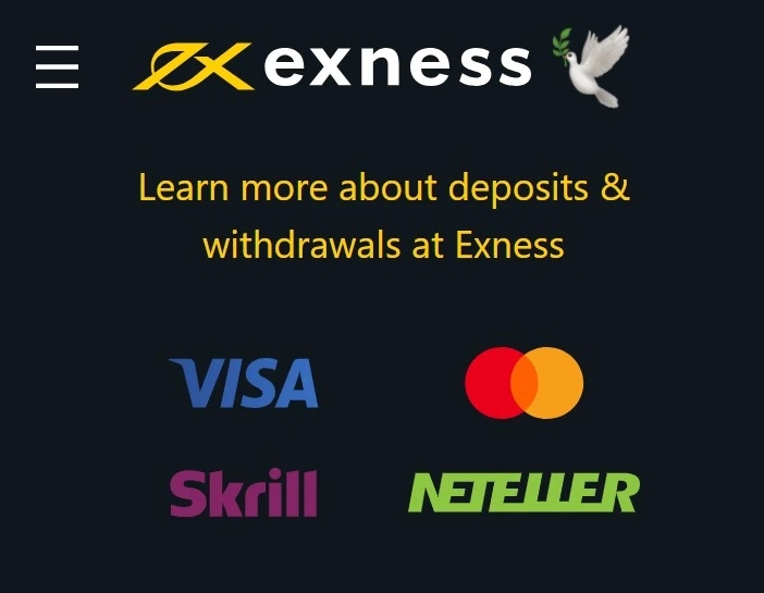 Types of Payment Methods Available at Exness