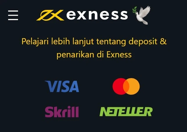 Jenis Metode Pembayaran yang Tersedia di Exness